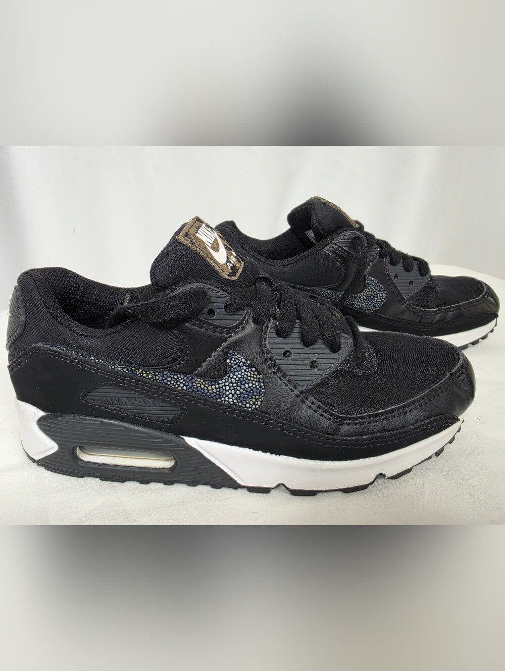 Nike Air Max 90 SE Black Safari Women's Sneakers Size 6.5
